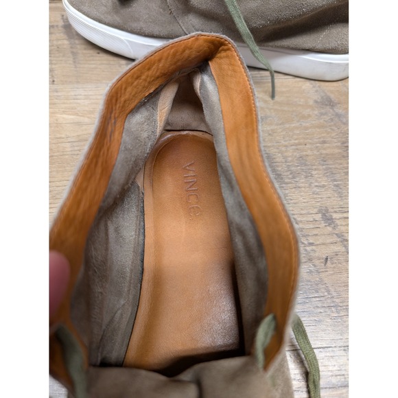 Vince Suede Chukka Sneakers Women's Size 9 Taupe Minimalist Quiet Luxury - Picture 13 of 16